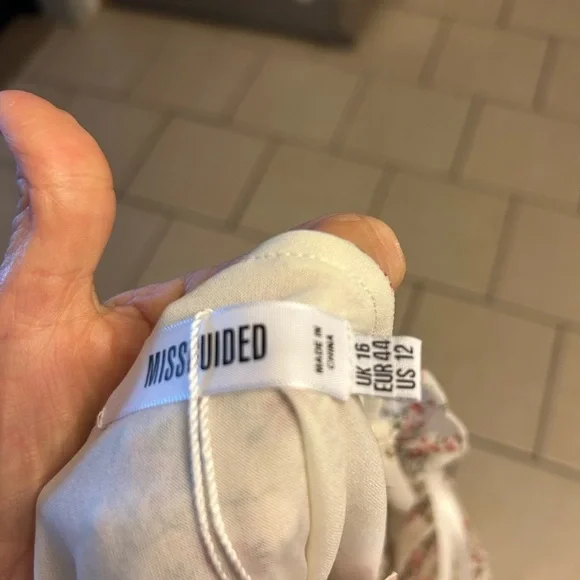 $15 sale New Missguided tie neck crop top blouse frill floral 0114 ASOS w ♥️59 - Picture 11 of 12